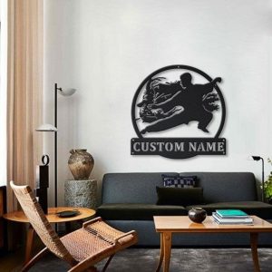 Karate Fighters Metal Sign Personalized Metal Name Signs Home Decor Sport Lovers Gifts 2