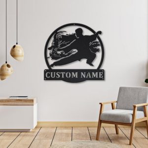 Karate Fighters Metal Sign Personalized Metal Name Signs Home Decor Sport Lovers Gifts 3