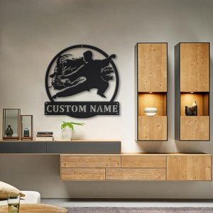 Karate Fighters Metal Sign Personalized Metal Name Signs Home Decor Sport Lovers Gifts 4