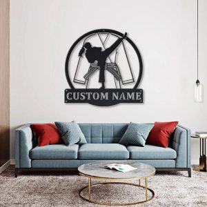 Karate Girl Metal Sign Personalized Metal Name Signs Home Decor Sport Lovers Gifts 4