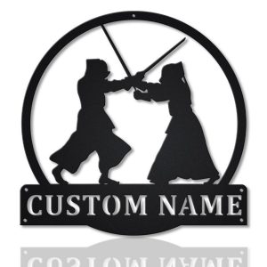 Kendo Metal Sign Personalized Metal Name Signs Home Decor Sport Lovers Gifts 1