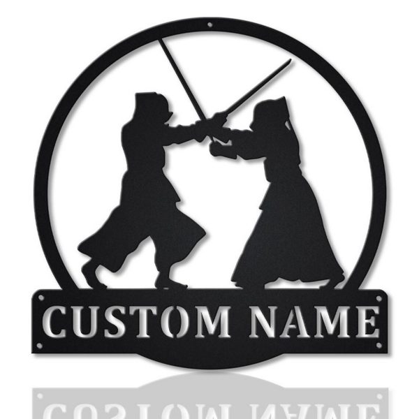 Kendo Metal Sign Personalized Metal Name Signs Home Decor Sport Lovers Gifts