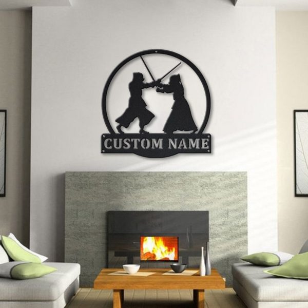 Kendo Metal Sign Personalized Metal Name Signs Home Decor Sport Lovers Gifts