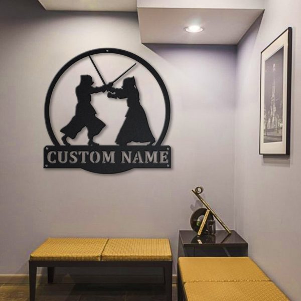 Kendo Metal Sign Personalized Metal Name Signs Home Decor Sport Lovers Gifts