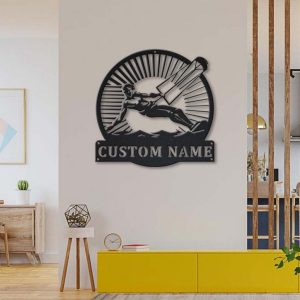 Kitesurfing Sport Metal Sign Personalized Metal Name Signs Outdoor Home Decor kitesurfing lovers gifts 4