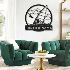 Land Windsurfing Metal Sign Personalized Metal Name Signs Home Decor Sport Lovers Gifts 2