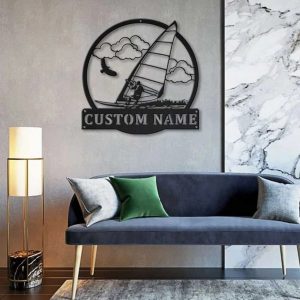 Land Windsurfing Metal Sign Personalized Metal Name Signs Home Decor Sport Lovers Gifts 3