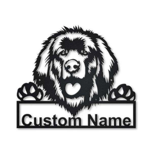 Leonberger Dog Metal Art Personalized Metal Name Sign Home Decor Gift for Dog Lover