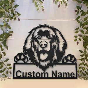 Leonberger Dog Metal Art Personalized Metal Name Sign Home Decor Gift for Dog Lover