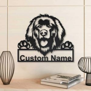 Leonberger Dog Metal Art Personalized Metal Name Sign Home Decor Gift for Dog Lover 3