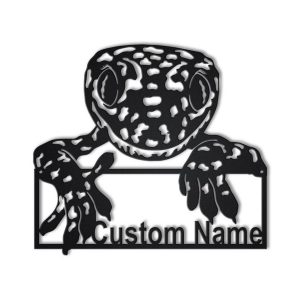 Lizard Metal Art Personalized Metal Name Sign Decor Home Gift for Animal Lover