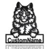 Main Coon Cat Metal Art Personalized Metal Name Sign Decor Home Gift for Cat Lover 1