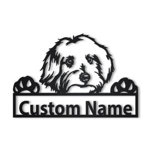 Maltese Dog Metal Art Personalized Metal Name Sign Decor Home Gift for Dog Lover