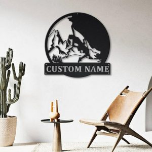 Mountain Climbing Metal Sign Personalized Metal Name Signs Home Decor Gifts for Women 3