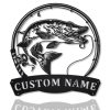 Northern Pike Fish Pole Metal Art Personalized Metal Name Sign Decor Home Gift for Fishing Lover 1