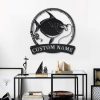 Opahs Fish Fishing Pole Metal Art Personalized Metal Name Sign Decor Home Gift for Fisherman 2