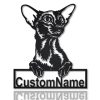Oriental Shorthair Cat Metal Art Personalized Metal Name Sign Decor Home Gift for Cat Lover 1