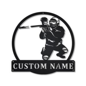 Paintball Metal Sign Personalized Metal Name Signs Home Decor Sport Lovers Gifts 1