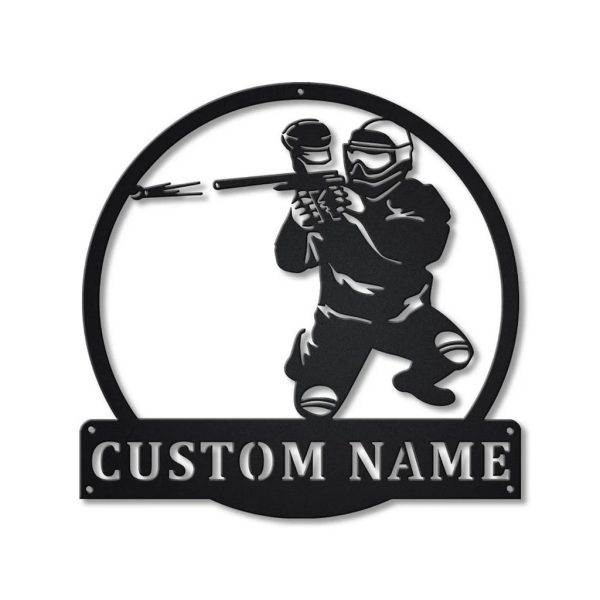 Paintball Metal Sign Personalized Metal Name Signs Home Decor Sport Lovers Gifts