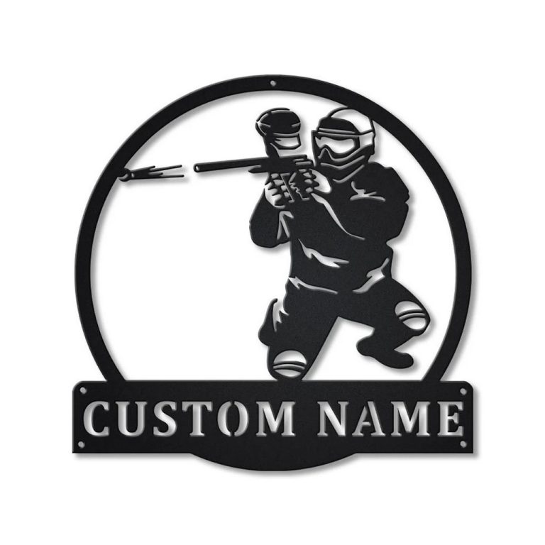 Paintball Metal Sign Personalized Metal Name Signs Home Decor Sport