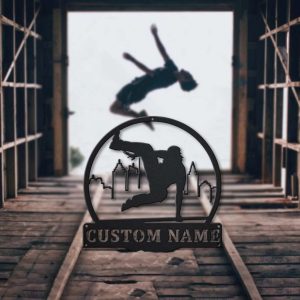 Parkour Metal Sign Personalized Metal Name Signs Outdoor Home Decor Sport Lovers Gifts 2