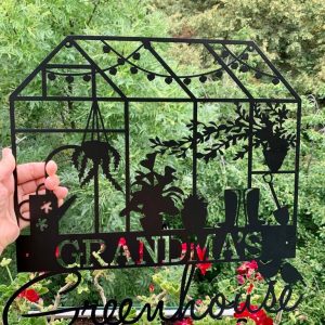 Personalized Greenhouse Metal Sign Flower Garden Outdoor Decor Gift for Gardener 4