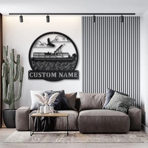 Personalized Pontoon Boat Metal Sign Lake House Decor Housewarming Gift 3