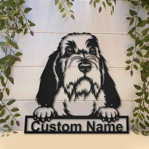 Petit Basset Griffon Vendeen Dog Metal Art Personalized Metal Name Sign Decor Home Gift for Dog Lover 3