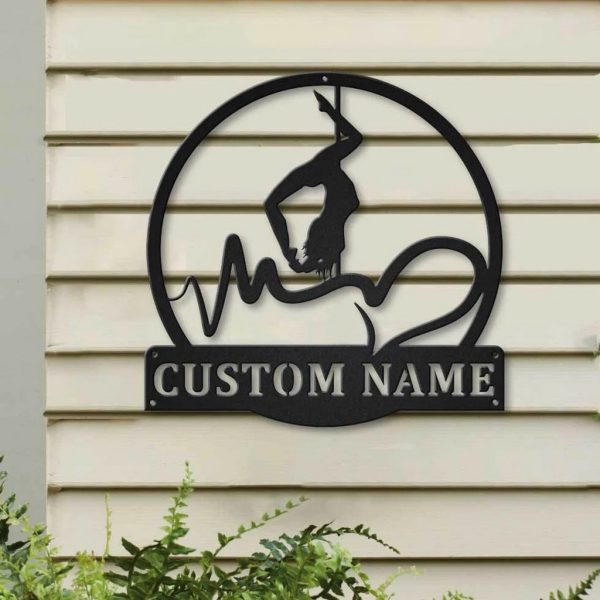 Pole Dance Metal Sign Personalized Metal Name Signs Home Decor Sport Lovers Gifts
