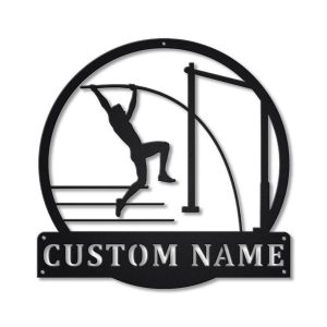 Pole Vault Sport Metal Sign Personalized Metal Name Signs Home Decor Sport Lovers Gifts 1