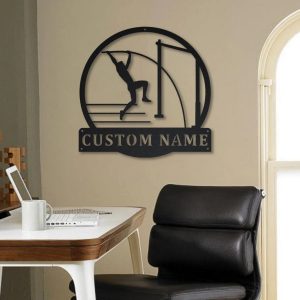 Pole Vault Sport Metal Sign Personalized Metal Name Signs Home Decor Sport Lovers Gifts 2