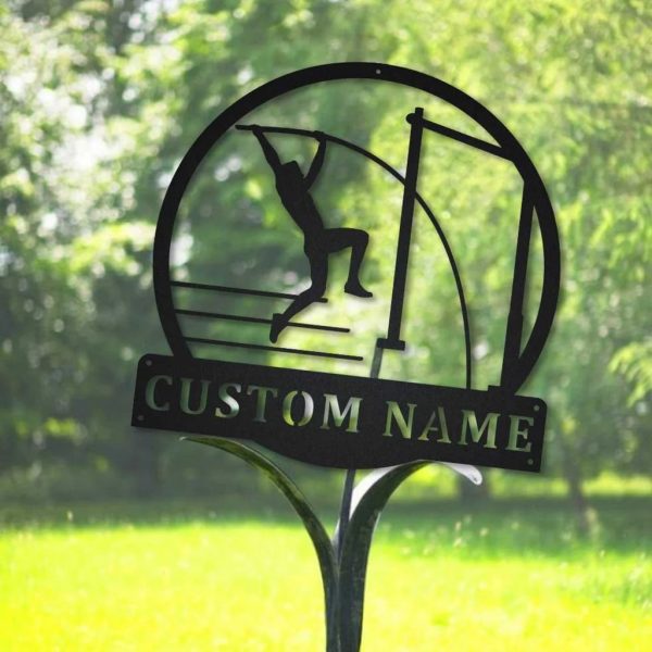 Pole Vault Sport Metal Sign Personalized Metal Name Signs Home Decor Sport Lovers Gifts