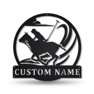Polo Sport Metal Sign Personalized Metal Name Signs Home Decor Sport Lovers Gifts