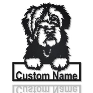 Portuguese Water Dog Metal Art Personalized Metal Name Sign Decor Home Gift for Dog Lover 1