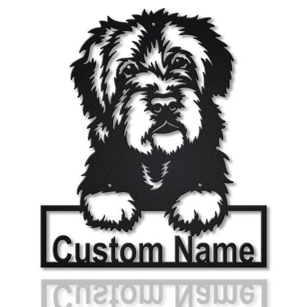 Portuguese Water Dog Metal Art Personalized Metal Name Sign Decor Home Gift for Dog Lover