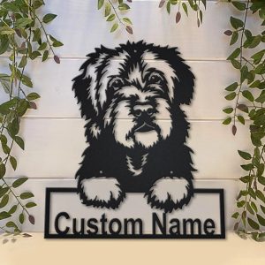 Portuguese Water Dog Metal Art Personalized Metal Name Sign Decor Home Gift for Dog Lover 3