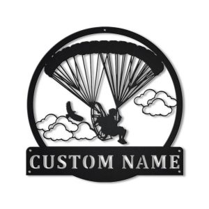 Powered Parachute Metal Sign Personalized Metal Name Signs Outdoor Home Decor Sport Lovers Gifts 1