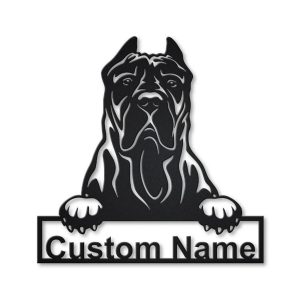 Presa Canario Dog Metal Art Personalized Metal Name Sign Decor Home Gift for Dog Lover 1