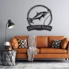 Queen Fish Fishing Pole Metal Art Personalized Metal Name Sign Decor Home Gift for Fisherman 4