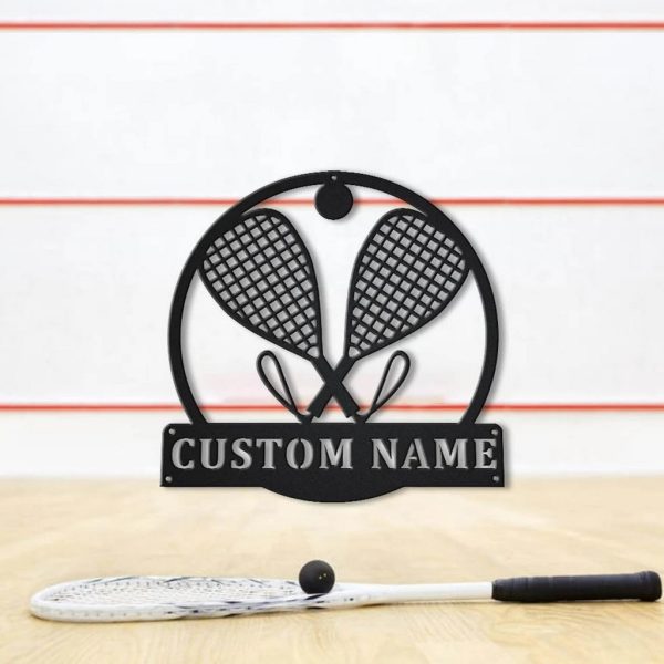 Racquetball Metal Sign Personalized Metal Name Signs Home Decor Sport Lovers Gifts