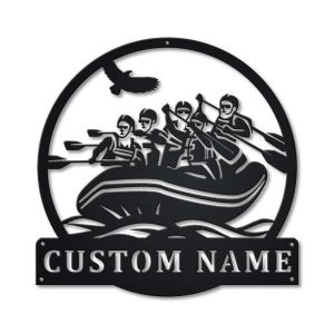 Rafting Metal Sign Personalized Metal Name Signs Home Decor Sport Lovers Gifts