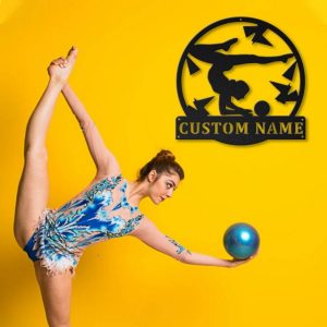 Rhythmic Gymnastics Ball Metal Sign Personalized Metal Name Signs Home Decor Sport Lovers Gifts 2