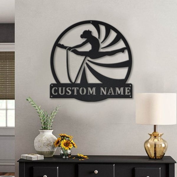 Rhythmic Gymnastics Rope Metal Sign Personalized Metal Name Signs Home Decor Sport Lovers Gifts
