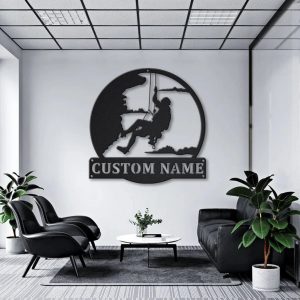 Rock Climbing Metal Sign Personalized Metal Name Signs Home Decor Sport Lovers Gifts 2