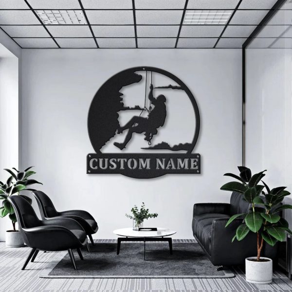 Rock Climbing Metal Sign Personalized Metal Name Signs Home Decor Sport Lovers Gifts