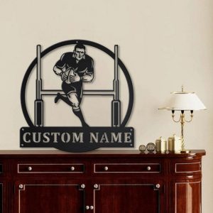Rugby Union Metal Sign Personalized Metal Name Signs Home Decor Sport Lovers Gifts 3