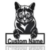 Russian Blue Cat Metal Art Personalized Metal Name Sign Decor Home Gift for Cat Lover 1