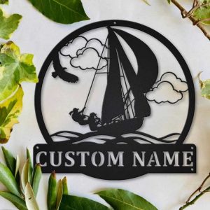 Sailing Metal Sign Personalized Metal Name Signs Home Decor Sport Lovers Gifts 2