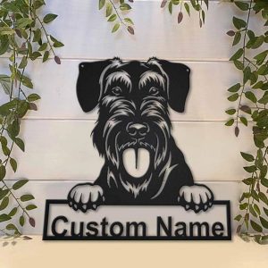 Schnauzer Dog Metal Art Personalized Metal Name Sign Decor Home Gift for Dog Lover 3