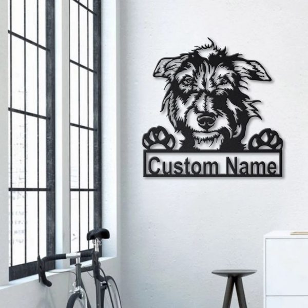 Scottish Deerhound Dog Metal Art Personalized Metal Name Sign Decor Home Gift for Dog Lover